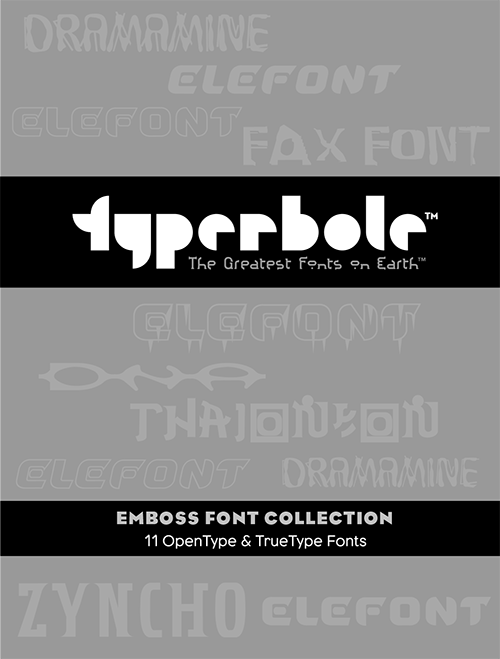 VIEW EMBOSS FONT COLLECTION